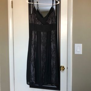 Sliver lined Black lace dress